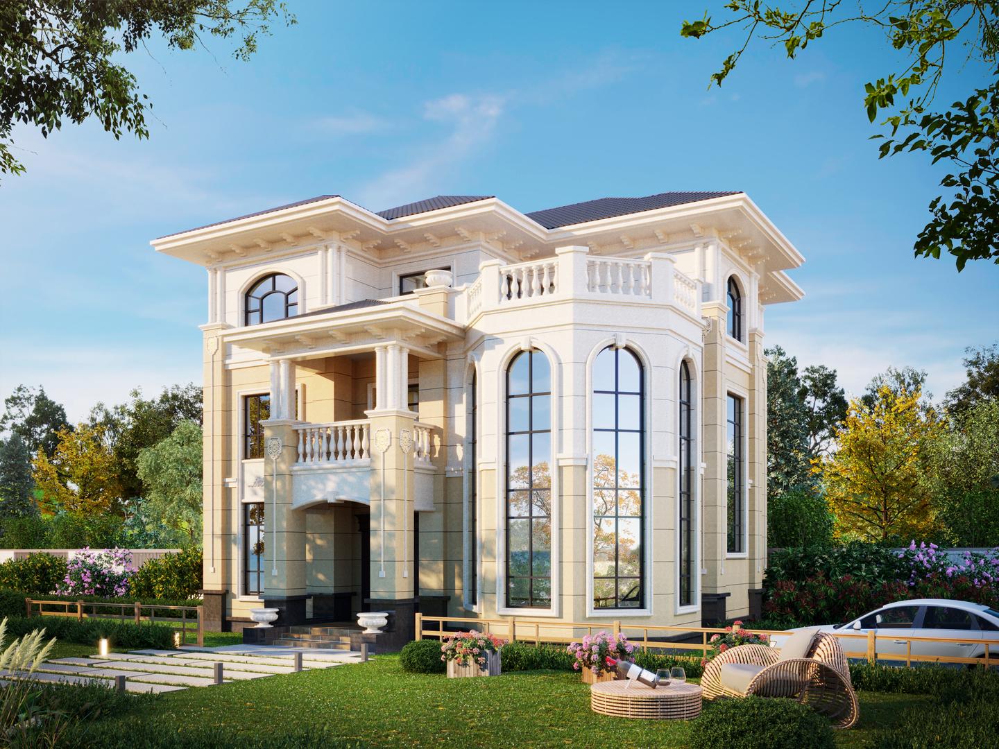 最新款农村别墅,科技重塑乡村生活,前卫设计引领未来新体验